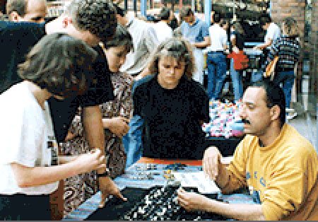 Eytan at the stall